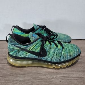 Nike Flyknit Max Green Tranquil Athletic Running Shoes Size 13 620469-009